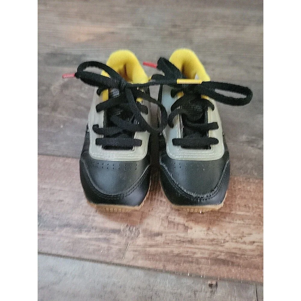 Reebok Classic Leather Alter The Icon Toddler Shoes Sz 5 Black Snow Gray DV5253